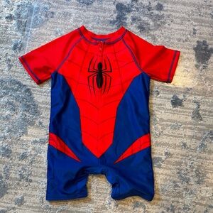 Marvel Red and Blue Kids Swim One Piece